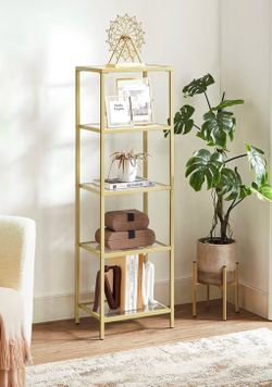 Gold Four Tier Shelf