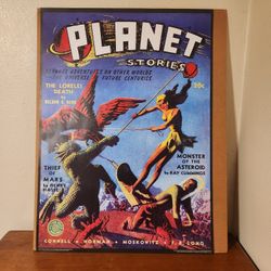 VTG Reproduction Sci-Fi Pulp Fiction Planet Stories Vol. 1 Poster Print By Asgard Press