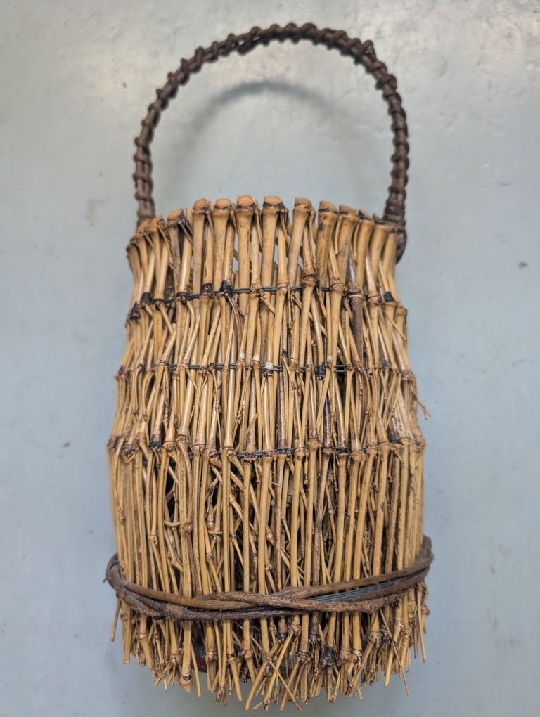 Asian Bamboo Basket With Water Liner