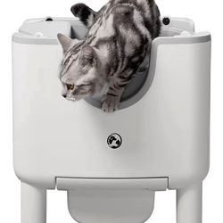 Self-Cleaning Cat Litter Box – Large Capacity, Open-Top Design for Multi-Cat Homes, Enhanced Safe