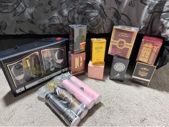 8 assorted perfumes, a women's perfume set, and 4 perfumes body spray Perfume for women and men
