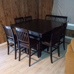 Dining table countertop height 8 person