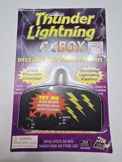 Thunderbolt Lightning FX Box: Instant Portable Storm, 2002 Take One Sealed Works