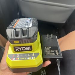 Ryobi Battery And Charger 