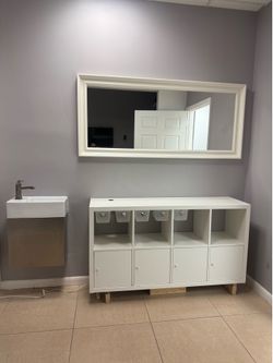 Combo mirror and storage