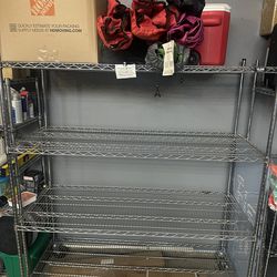 Uline Chrome Mobile Shelving