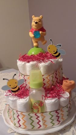 Winnie The Pooh Diaper Cake