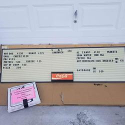 🍿 Vintage Concession Stand Letter Board Sign — Coca-Cola Insert — 2 Full Letter Sets — Pickup Only — Tinton Falls, NJ 
