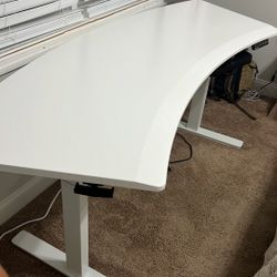 Adjustable Height Standing Desk - Extra Large, Curved