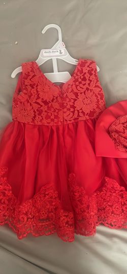 12 Month Red Dress With Bow 