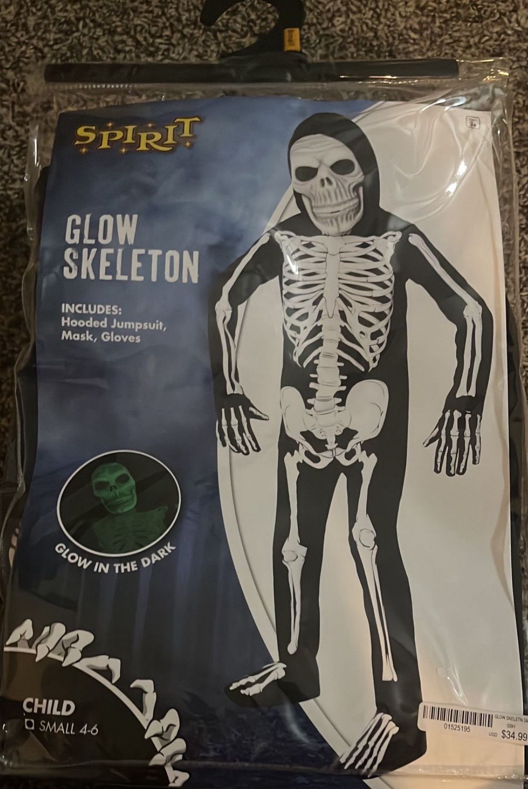 Glow Skeleton Costume 