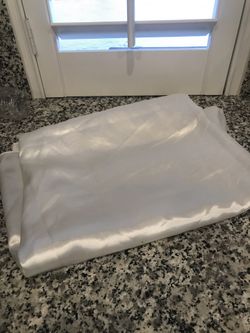 Chair cover large white satin
