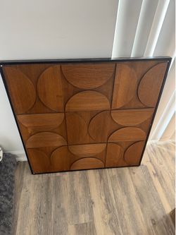 BROWN WOOD WALL ART