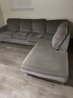 Grey sectional couch