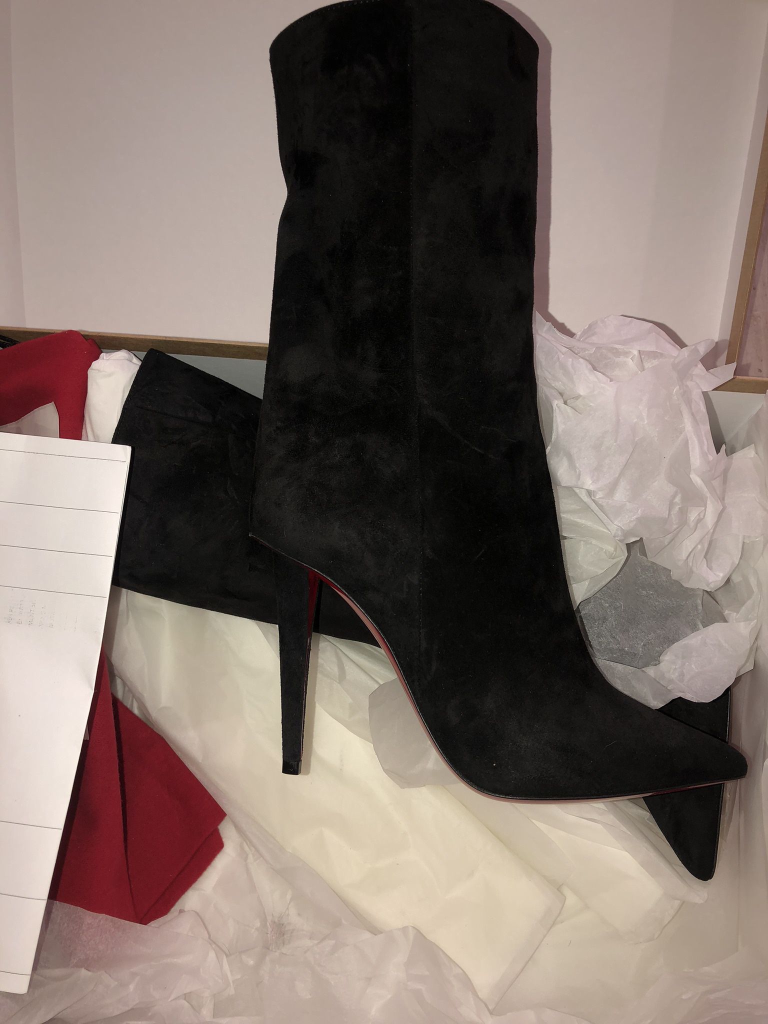 Christian Louboutin Black Suede Boots