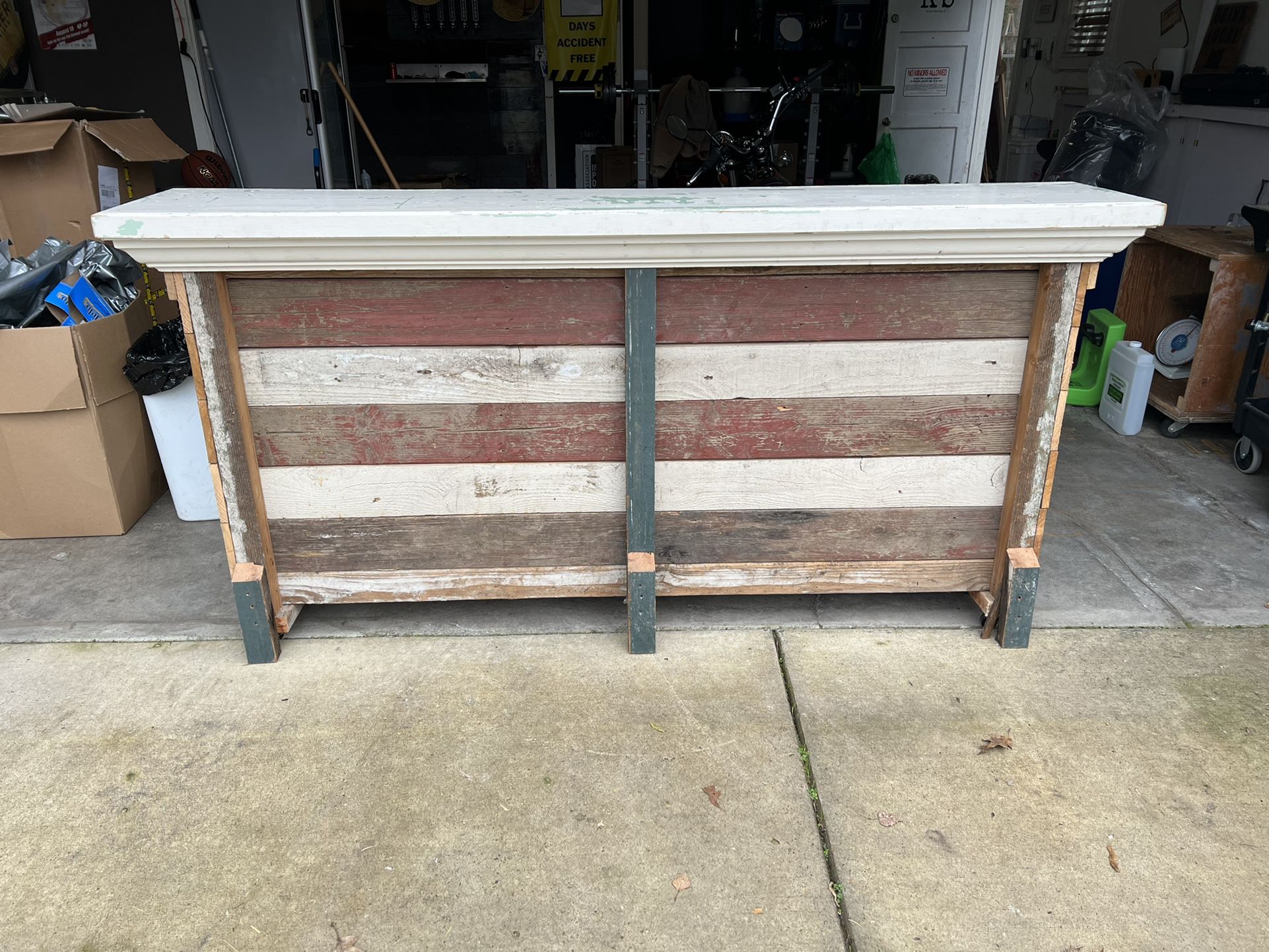 Portable Bar Reclaimed Wood