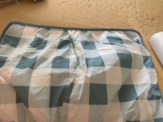 Set of 2 Blue and White Buffalo Check shams
