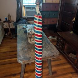 Antique Wood Barber Pole