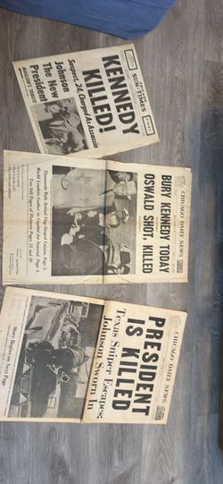 Vintage Kennedy Newspapers