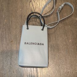 Phone Holder Bag  Leather Gry Color