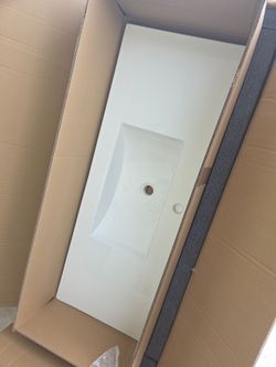 White porcelain bathroom sink 47.5 x 18.1/4