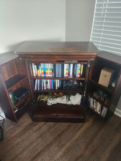 DVD and CD cabinet   Dark wood