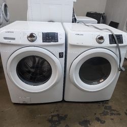 SAMSUNG SET STEAM WASHER AND  DRYER LARGE 