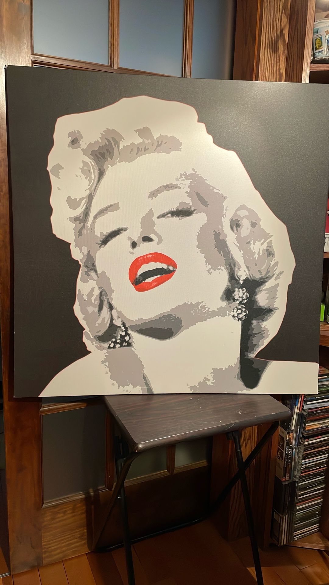 Large 3ft/3ft Print On Canvas Marylin Monroe Very Good Condition