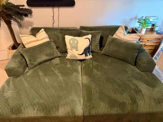 Oversized Comfy Green Sofa