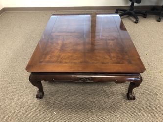 Drexel Hertige Ming Burlwood coffee table.
