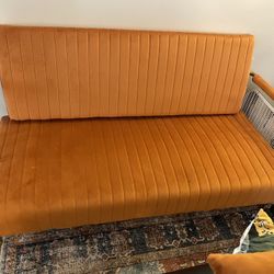 Mini Velvet Orange Couch