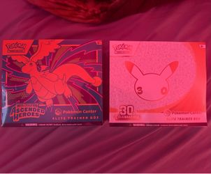 Ascended heroes and 30th celebrations Pokemon center ETBs