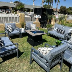 Brand New Patio Outdoor Furniture Set With Fire Pit 