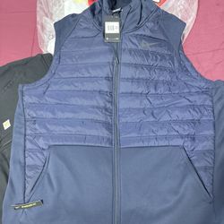 Brand New Navy Blue Nike Hoodie Vest Size 3XL