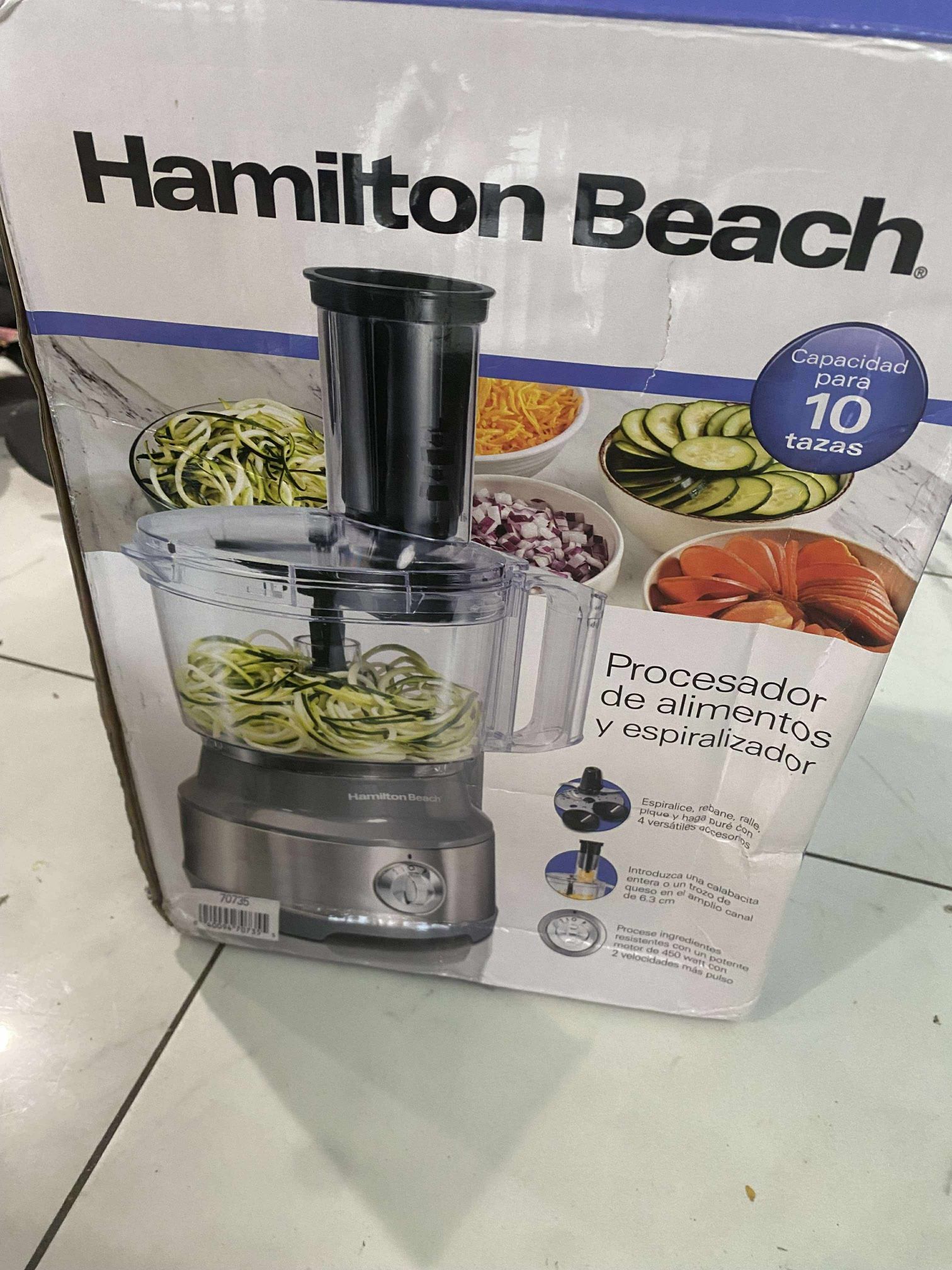 Hamilton Beach 10 Cup Food Processor With Bowl Scraper #70730