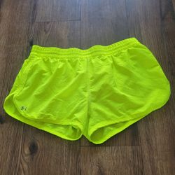 Under Armour Run Women's Running shorts light weight L Neon Green