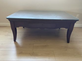 Coffee Table - Cherrywood 48 x 32 with glass protector