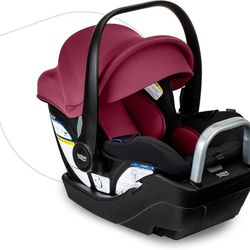 Britax Willow S Infant Car Seat with Alpine Base, ClickTight Technology, Rear Facing Car Seat with RightSize System, Ruby Onyx