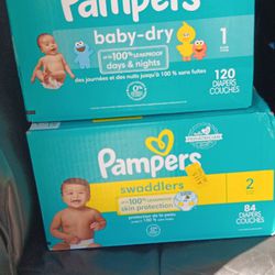 2 Pamper Swaddlers Boxes Size 2