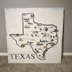 Texas Wall Art - 32” x 32” Canvas