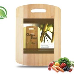 Organic Natural Bamboo Cutting Board 14"x 9 ¾"x 0.5"