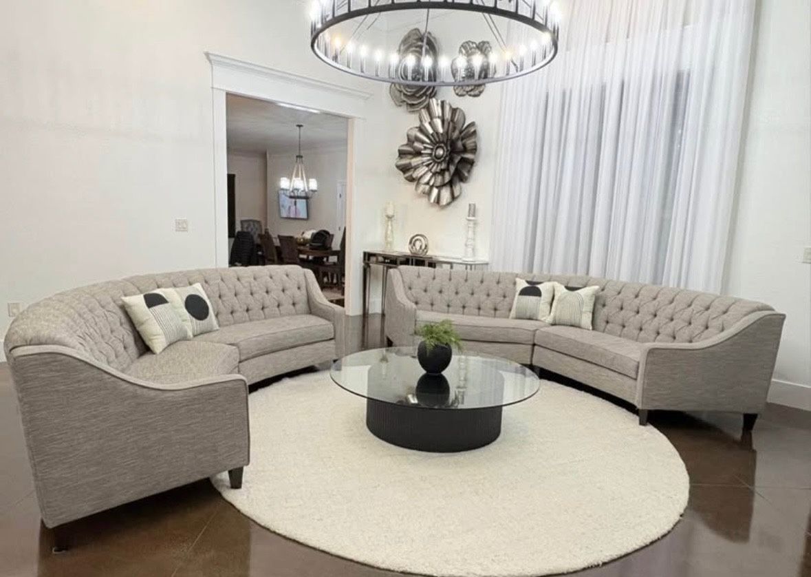 Set Of Two curved Couches