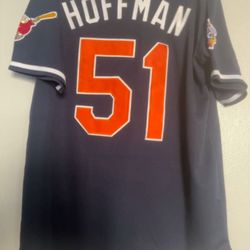  RETRO-Trevor Hoffman San Diego Padres 1998 World Series Blue  Jersey Men's