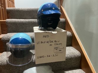POLICE ISSUE HELMETS …