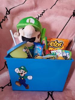 Luigi Personalized Easter Basket 
