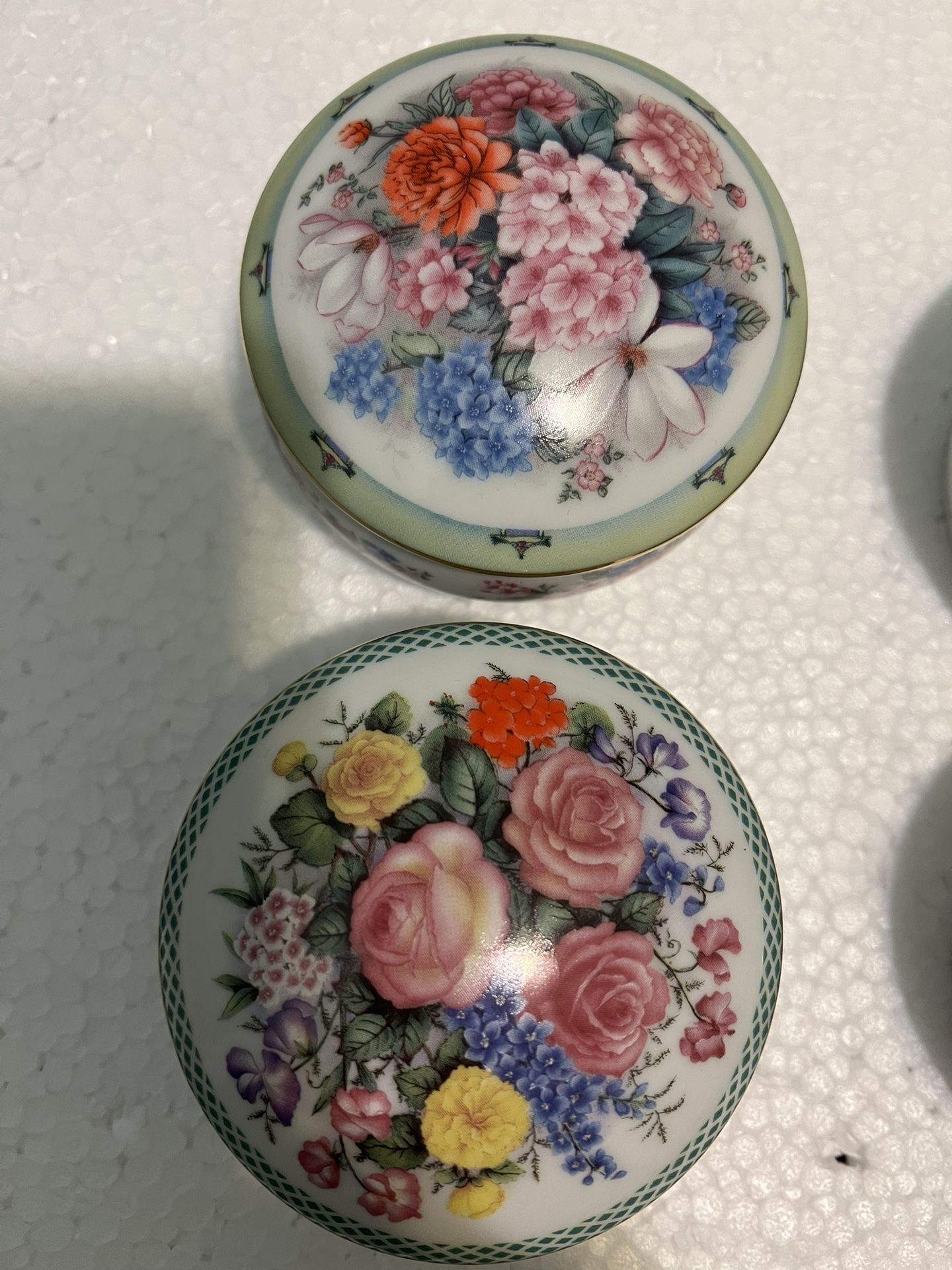 Lot Of Six Porcelain Musical Boxes