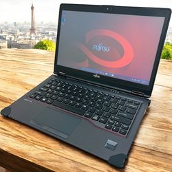 Fujitsu i5 Quad Core 2-in-1 touchscreen laptop tablet / Windows 11 Pro / SSD / Camera / Antivirus / HDMI / Bluetooth / WiFi AC / USB C / Charger