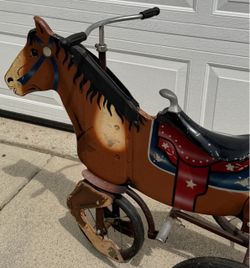 $500 – Rare 1949 Canterpony Mechanical Horse Tricycle – Vintage Ride-On Toy