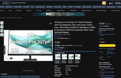 HP Series 3 Pro 327ph 27" FHD IPS Monitor