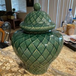 Green Cookie Ceramic Jar